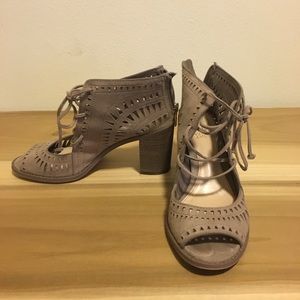 Tarita Taupe Peep Toe Sandals